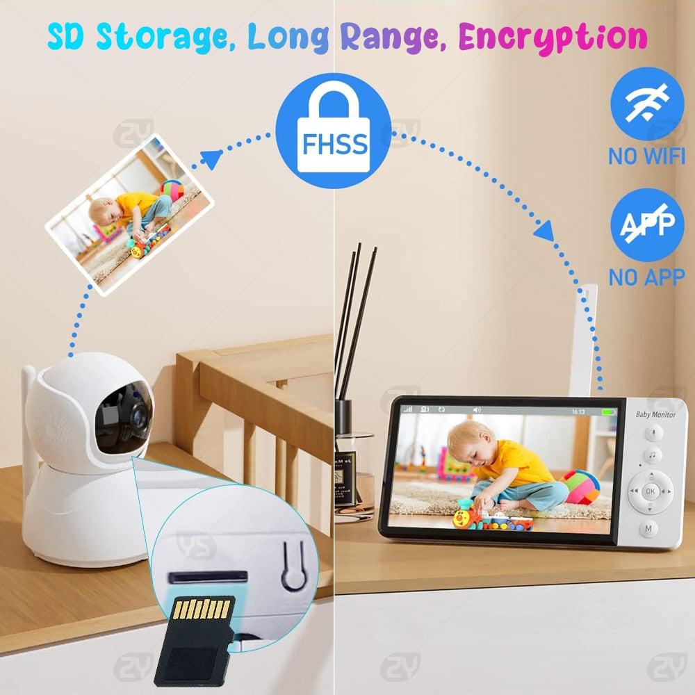 Wireless Video Nanny Cam 2-way Audio 355 Degrees turn