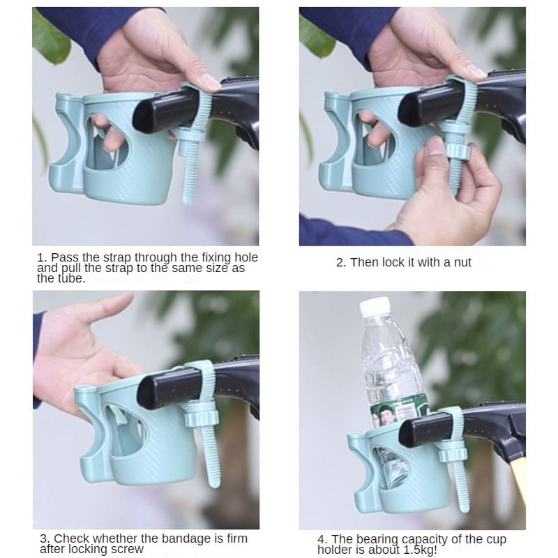 Baby Strap-on Stroller Accessories Cup / Mobile Phone Bandage Holder