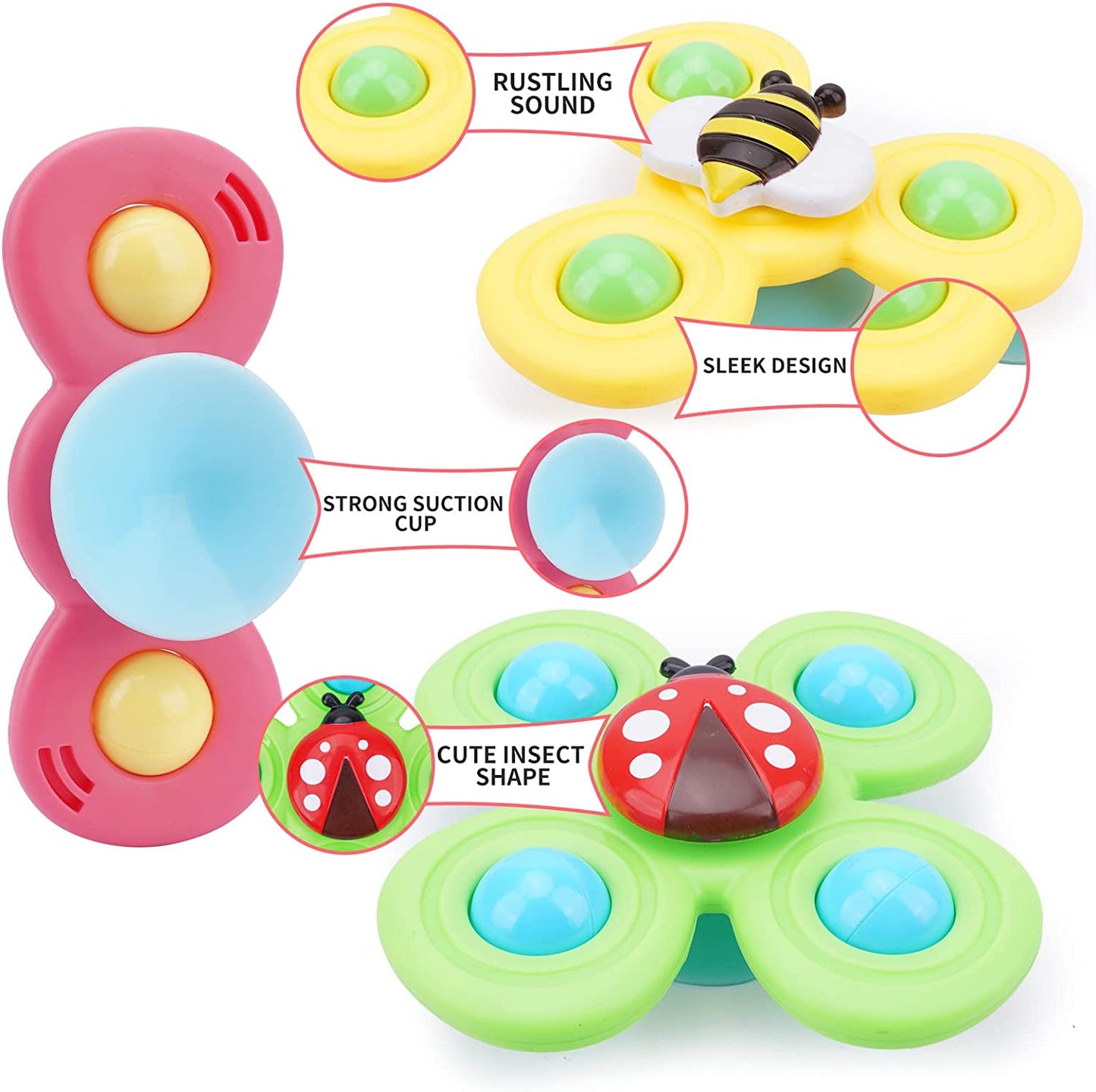 Cartoon Suction Cup Bath Fidget Toys