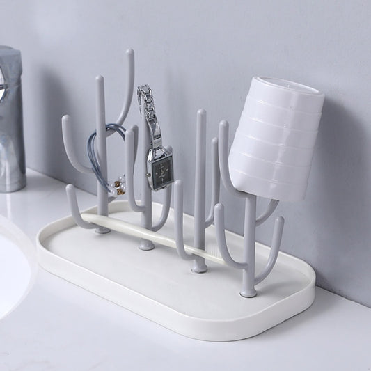 Baby bottle storage drying rack